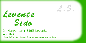 levente sido business card