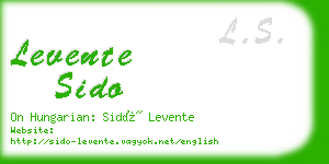 levente sido business card